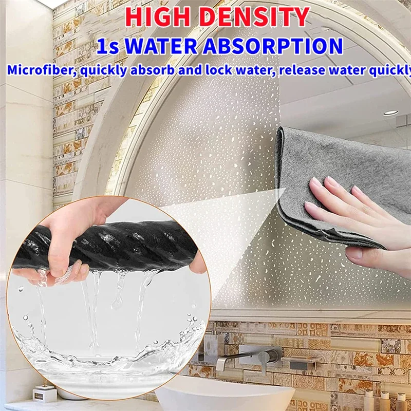 Thicker Magic Cleaning Cloth No Watermark rag Microfiber Window Glass Wiping Kitchen Towel Wash Reusable dried magic bayeta - Image 5