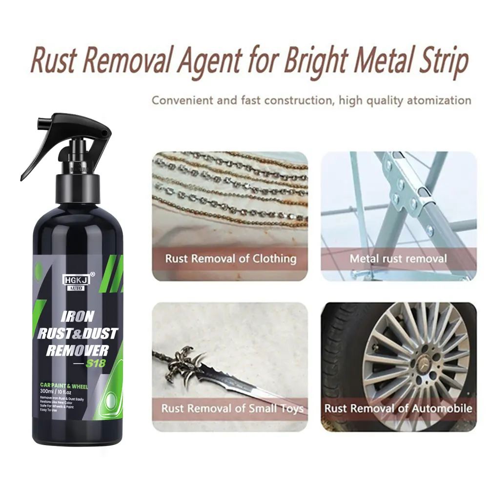HGKJ Car Paint & Wheel Iron Particles Powder Cleaning Super Rust Dust Remover Spray Metal Surface Defender Auto Rim Cleaner - Image 3