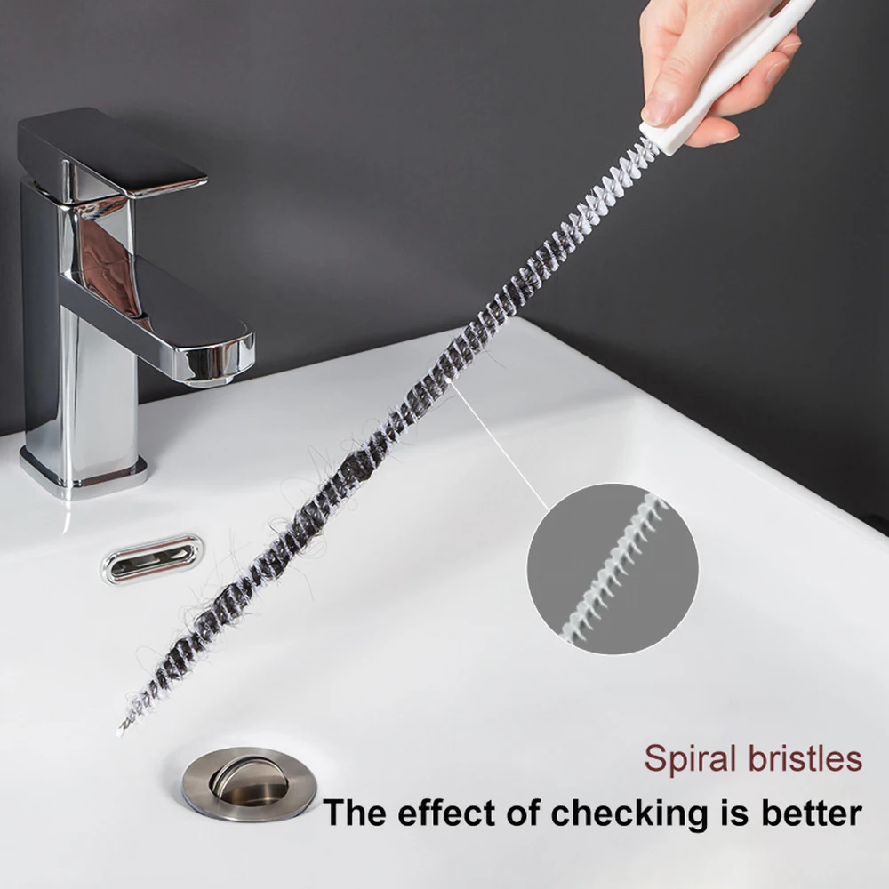 Pipe Dredging Brush Bathroom Hair Sewer Sink Cleaning Brush Drain Cleaner Flexible Cleaner Clog Plug Hole Remover Tool - Image 5