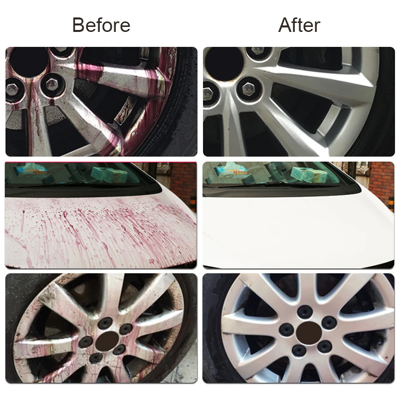 HGKJ Car Paint & Wheel Iron Particles Powder Cleaning Super Rust Dust Remover Spray Metal Surface Defender Auto Rim Cleaner - Image 5