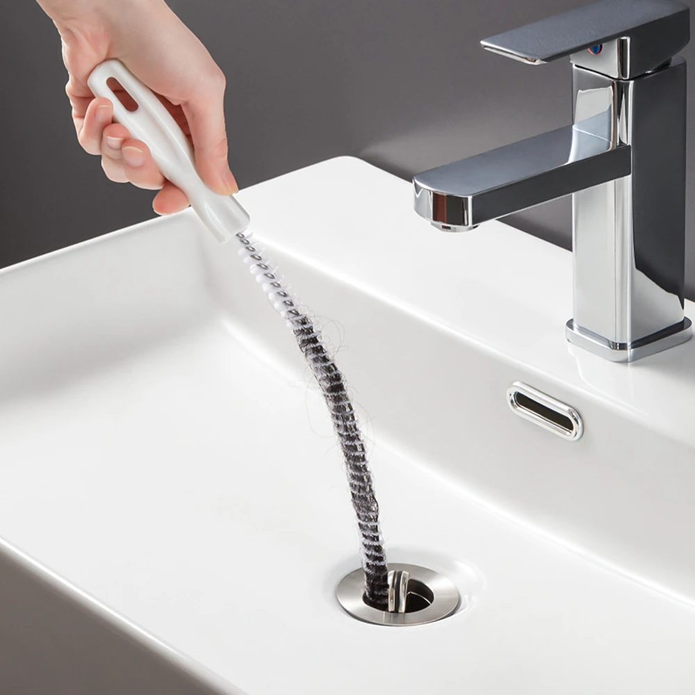 Pipe Dredging Brush Bathroom Hair Sewer Sink Cleaning Brush Drain Cleaner Flexible Cleaner Clog Plug Hole Remover Tool - Image 6