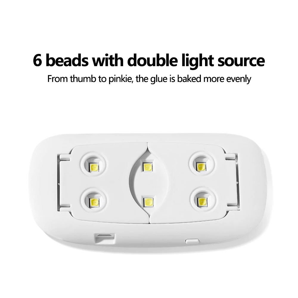 Foldable Nail Lamp 6w Uv Led Lamp For Nails Machine 6 Uv Leds Gel Nail Polish Dryer Lamp Manicure Tool Professional Equipme - Image 4