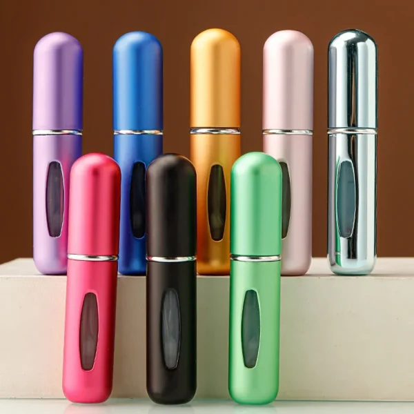 Mini Portable Refillable Aluminum Atomizer Bottle 5ml Refill Perfume Spray Bottle Cosmetic Container For Travel
