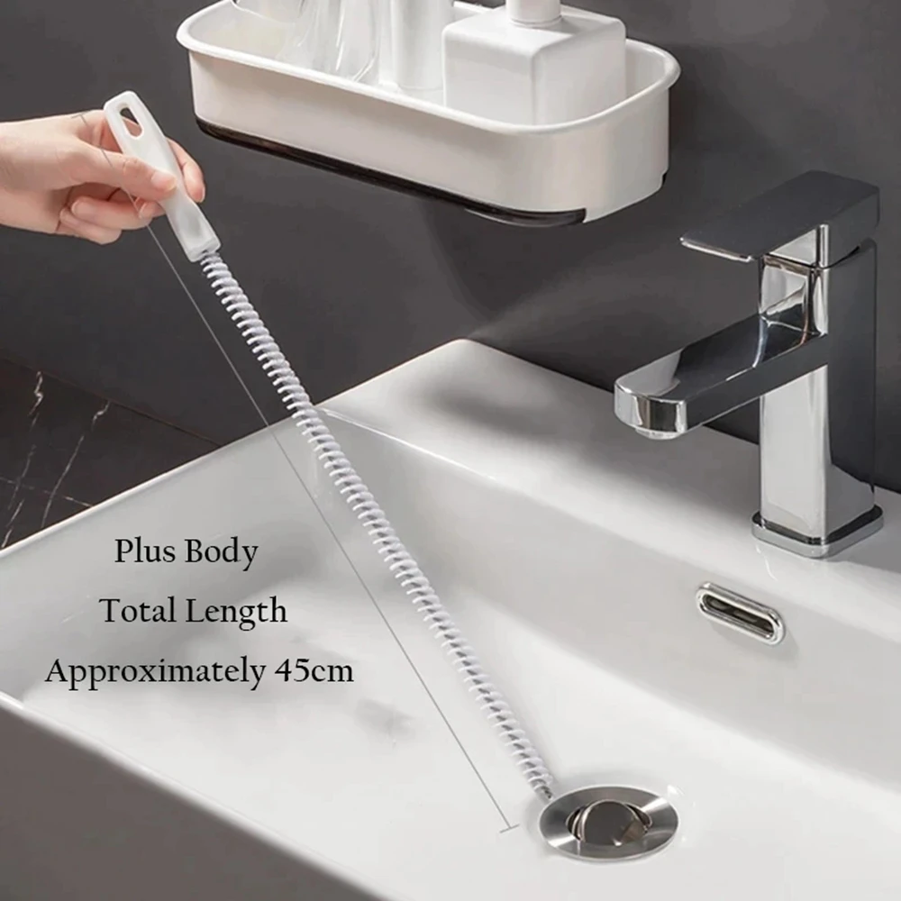 Pipe Dredging Brush Bathroom Hair Sewer Sink Cleaning Brush Drain Cleaner Flexible Cleaner Clog Plug Hole Remover Tool - Image 2