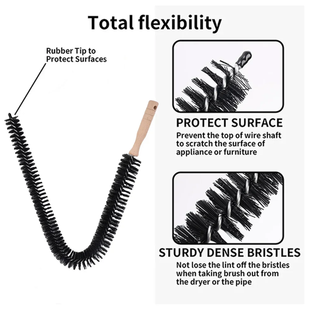 Flexible Long Pipeline Cleaning Brush Multipurpose Washing Machine Dryer Lint Remover Kitchen Sewer Dust Cleaner Brushes Tools - Image 2