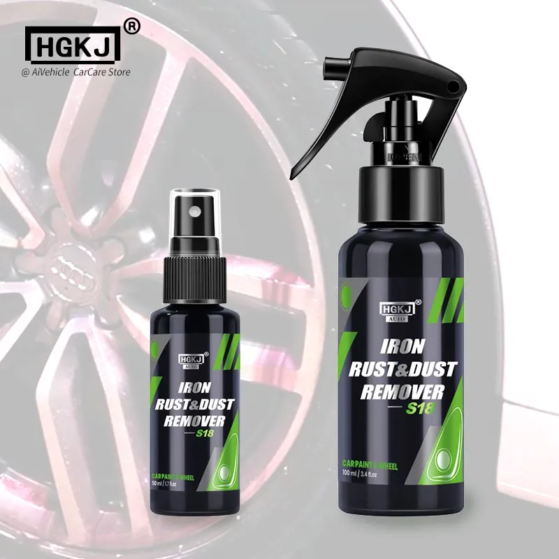 HGKJ Car Paint & Wheel Iron Particles Powder Cleaning Super Rust Dust Remover Spray Metal Surface Defender Auto Rim Cleaner - Image 2