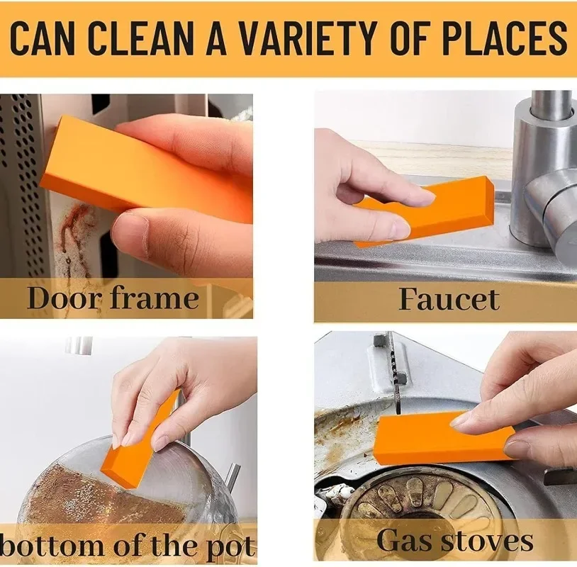 Limescale Eraser Stainless Steel Rust Remover Kitchen Faucet Cleaning Rubber Home Cleaning Accessories Tools Cleaner Household - Image 3