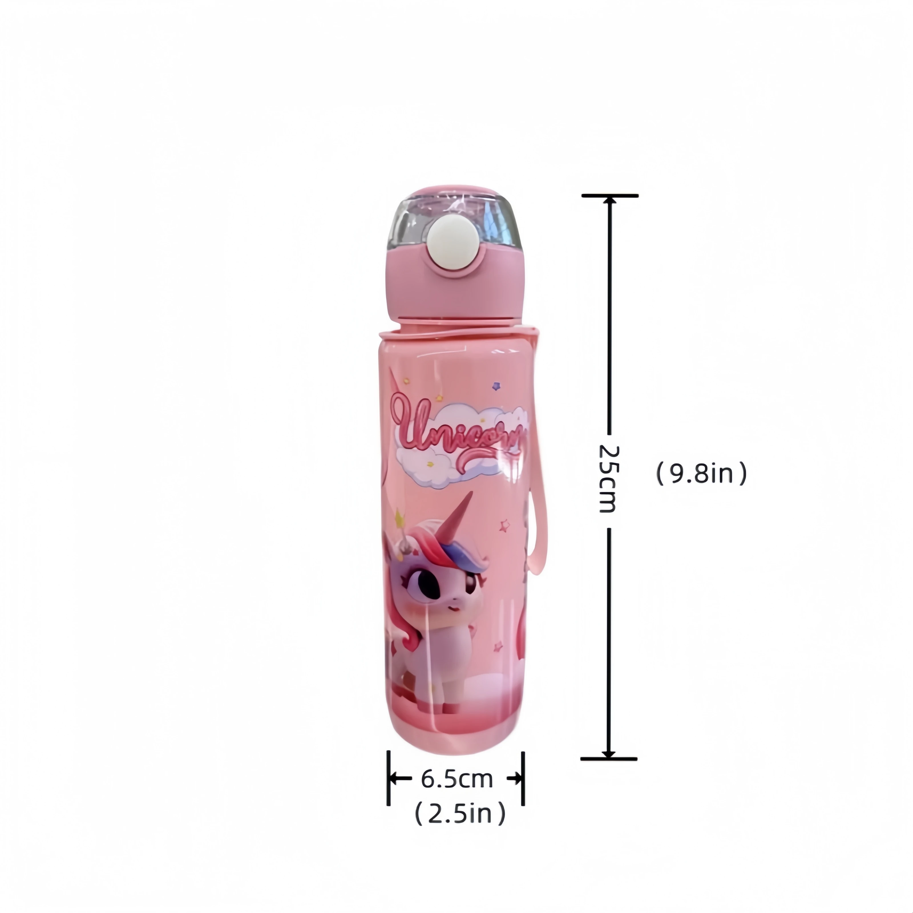 700ml Cute & Durable Cartoon Space Cup with Hand-held Ring BPA-Free High Temperature Resistant Portable Outdoor Water Bottle - Image 3