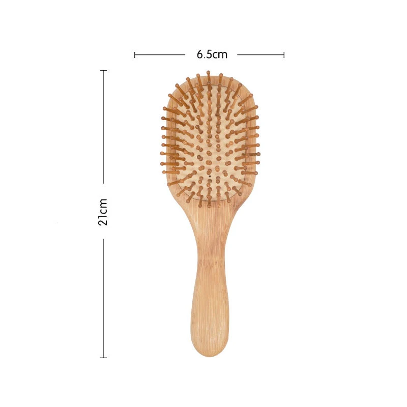 1PC Wood Comb Professional Healthy Paddle Cushion Hair Loss Massage Brush Hairbrush Comb Scalp Hair Care Healthy bamboo comb - Image 5