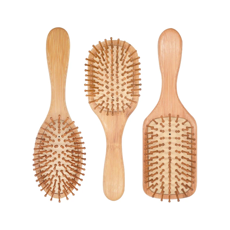 1PC Wood Comb Professional Healthy Paddle Cushion Hair Loss Massage Brush Hairbrush Comb Scalp Hair Care Healthy bamboo comb - Image 3