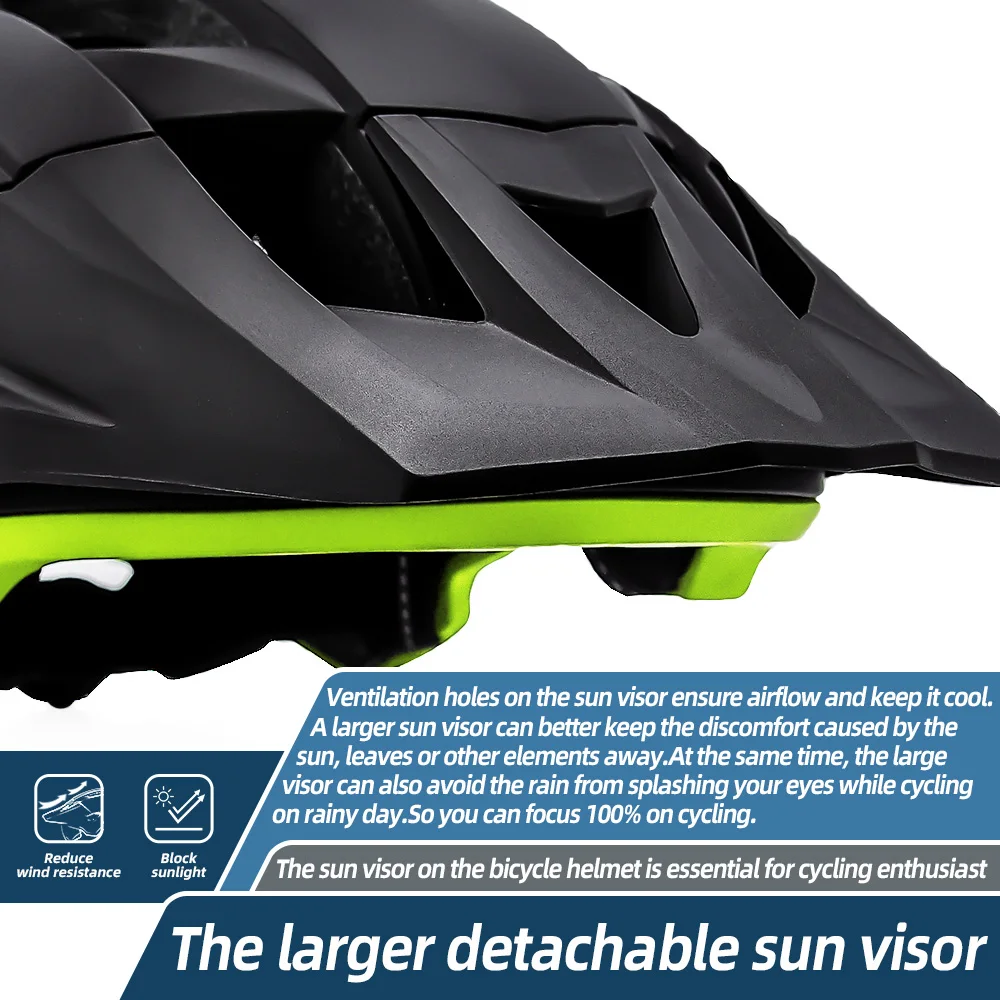 VICTGOAL LED Bike Helmet With Sun Goggle Visor Rechargeable LED Men Bicycle Helmet Sunglasses Shield Road MTB Cycling Helmets - Image 4
