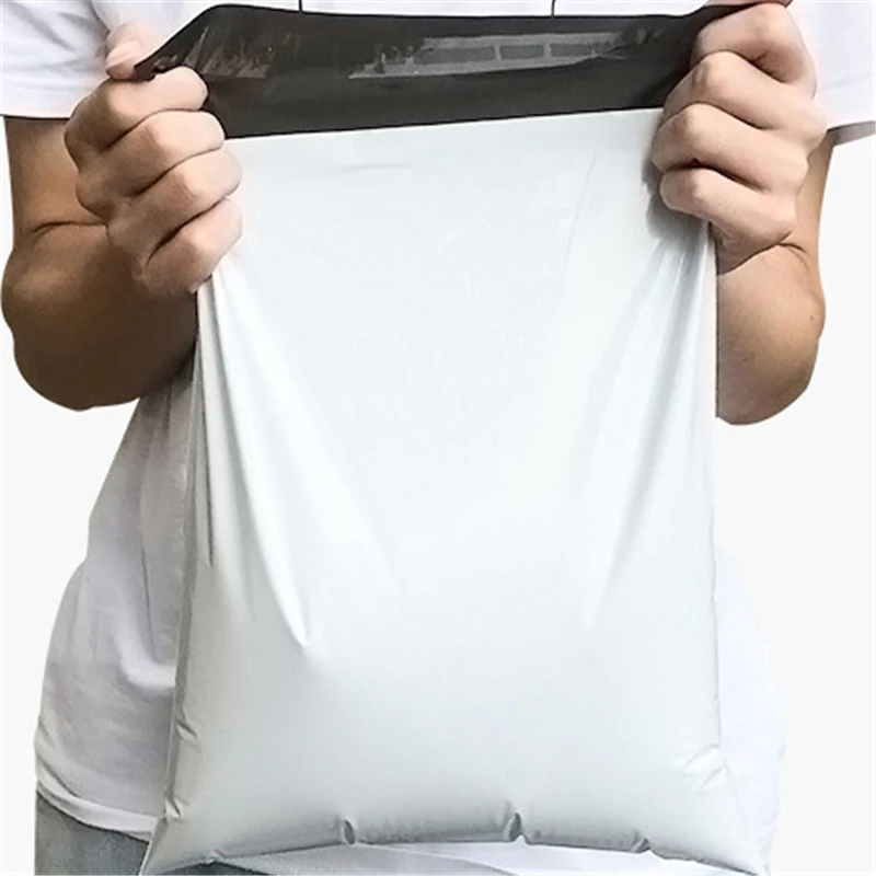 New Light Gray Courier Bag 10pc Self-seal Mailbag Plastic Poly Mailing Envelope Waterproof Postal Shipping Bags Courier Envelope - Image 3