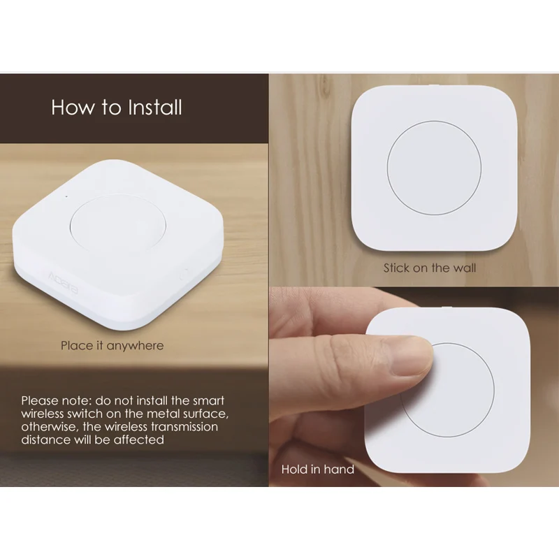 Aqara Sensor Smart Wireless Mini Switch Zigbee One Key Control Button for Homekit Xiaomi Mihome Smart Home Security - Image 2