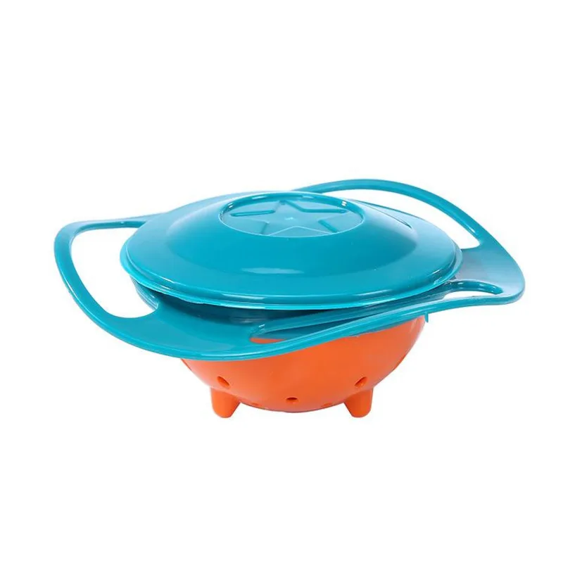 Kids Universal Gyro Bowl 360 Rotate Spill-Proof Practical Design Children Rotary Balance Solid Feeding Dishes Plate Tableware - Image 4