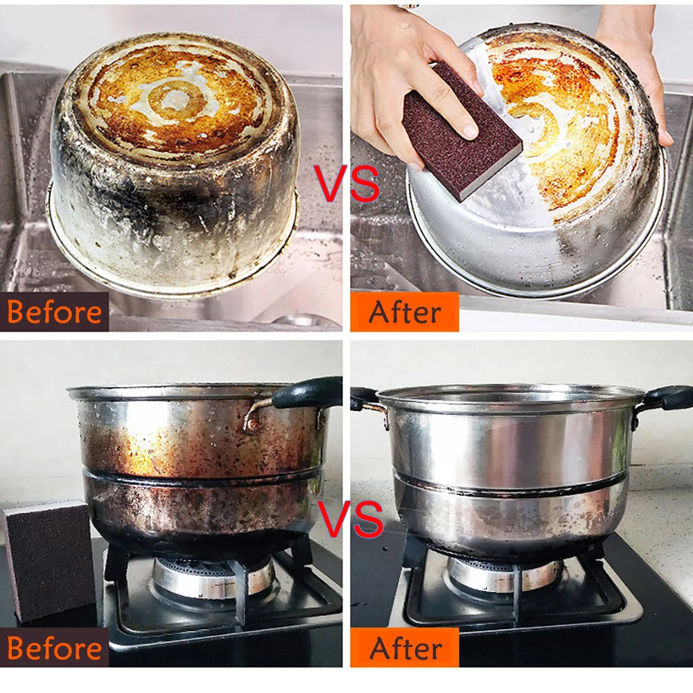 Magic Kitchen Sponge Brush Melamine Sponge Cleaning Brush Descaling Knife Pan Pot Cleaner Strong Decontamination Brushes - Image 6