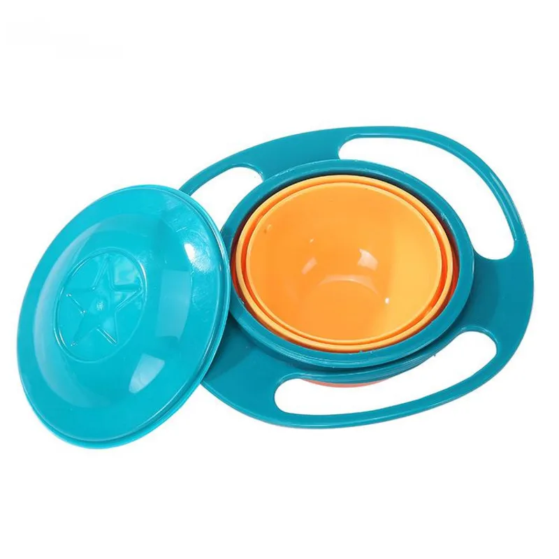Kids Universal Gyro Bowl 360 Rotate Spill-Proof Practical Design Children Rotary Balance Solid Feeding Dishes Plate Tableware - Image 3