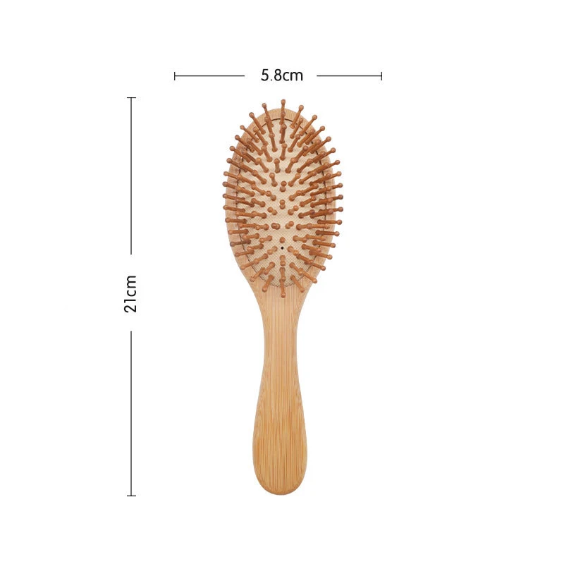 1PC Wood Comb Professional Healthy Paddle Cushion Hair Loss Massage Brush Hairbrush Comb Scalp Hair Care Healthy bamboo comb - Image 4