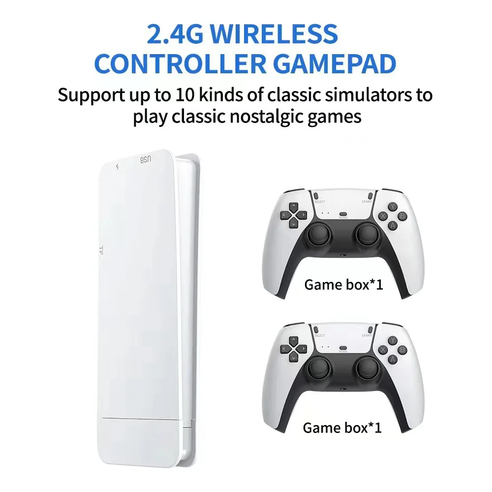 M15 Game Stick Mini TV Handheld Game Console Wireless Gamepads Video Game 128G 30000+ Retro Game HD Output Two-player for PS1 Et - Image 2