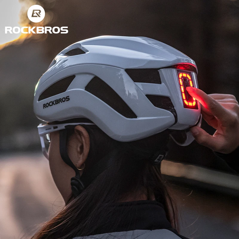 ROCKBROS Bicycle Light Helmet Type-C Charging Cycling Helmet Rechargeable Adjustable MTB Safely Mountain Road Scooter Helmet - Image 4