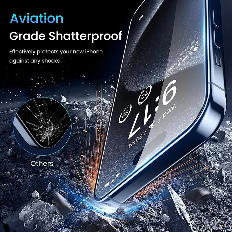 1-2Pcs Full Cover Privacy Screen Protector For IPhone 16 15 13 11 14Pro Max Anti-spy Tempered Glass For iPhone X XS Max XR Glass - Image 3