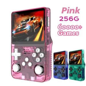 BOYHOM 256G/128G/64G R36S ARKOS 2.0 Retro Handheld Game Console 3.5” IPS screen,Portable Pocket Game Player for children gift