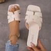 Ladies’ fashionable casual flat sandals, versatile outdoor wear, flat slippers for wearing outside