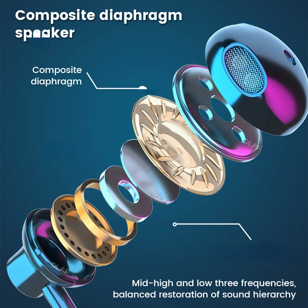 Wireless Earphones 5.3 Neckband Headphones Gaming LED Display Stereo Sports Headset Halter Waterproof Magnetic Earbuds - Image 4