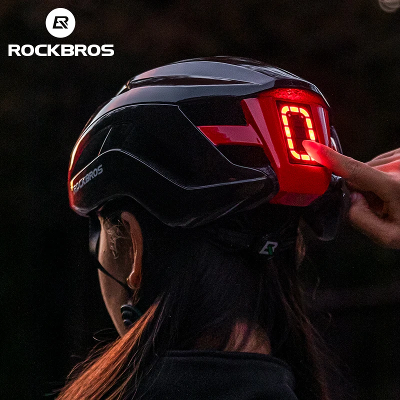 ROCKBROS Bicycle Light Helmet Type-C Charging Cycling Helmet Rechargeable Adjustable MTB Safely Mountain Road Scooter Helmet - Image 3