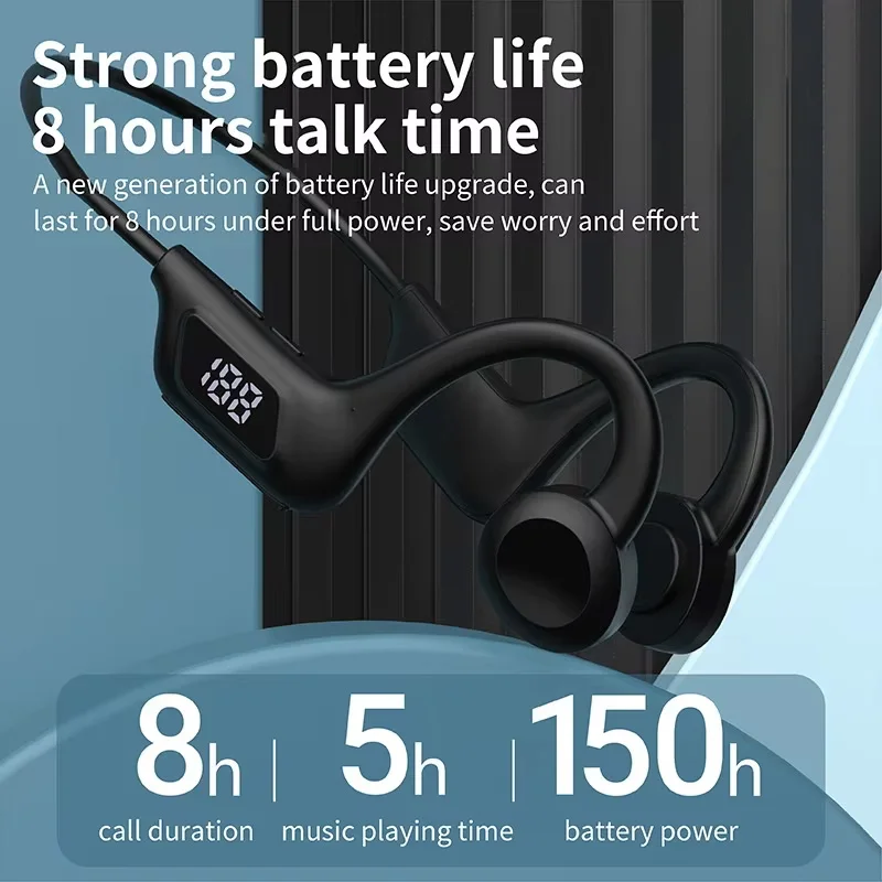 Wireless Earphone Bone Conduction Sport Swimming Bluetooth Compatible Headphone Hand-free With Mic For Running X7 Earbuds - Image 2
