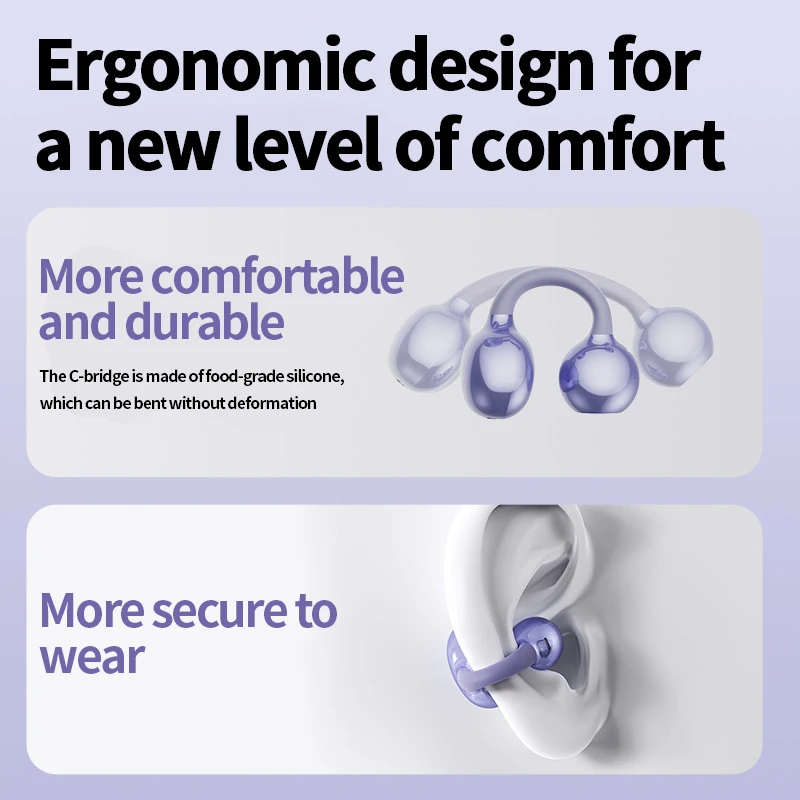 New Sport Earclip Wireless Headphone Bluetooth Earphone audífonos bluetooth inalámbrico Gaming LED Display for xiaomi huawei - Image 3