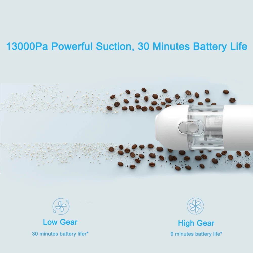 XIAOMI MIJIA Handheld Wireless Vacuum Cleaner,13KPa Suction,For Home Car Cordless Portable Vacuum Cleaner,Max battery life 30min - Image 6
