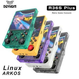 TOP Sale 4″IPS Big Screen R36S Plus Retro Handheld Game Console Linux 64-bit System RK3326 Portable Pocket ARKOS 2.0 R36SPLUS