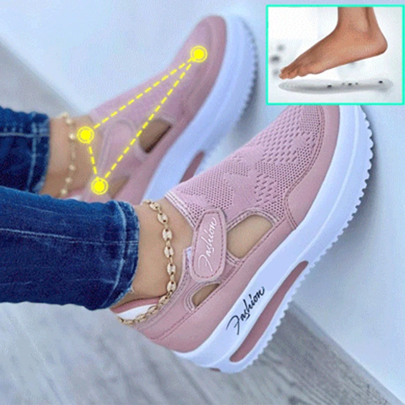 Red Sneakers Women Shoes Woman Tennis Shoes Canvas Shoe Female Casual Shoes Ladies Sport Shoes Platform Sneaker Hollow Out Shoes - Image 5