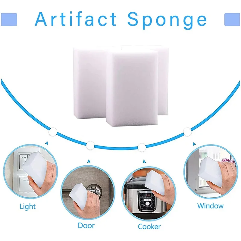 5/10/20/50/100pcs Melamine Magic Sponge Eraser Scouring Pad Dishwashing Sponge Kitchen Office Sponge Magic Home Cleaning Tool - Image 3