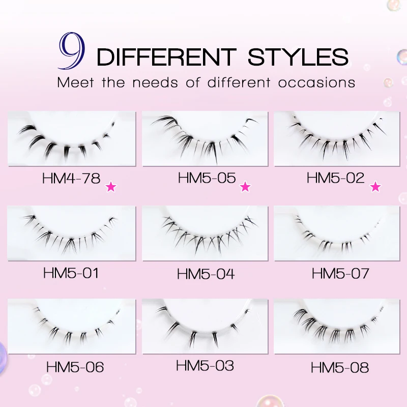 10Pairs Bottom Eyelashes Manga Lower Lashes Clear Band Wispy Small Flame Under Eye Lashes Korean Makeup Cosplay Tools - Image 2
