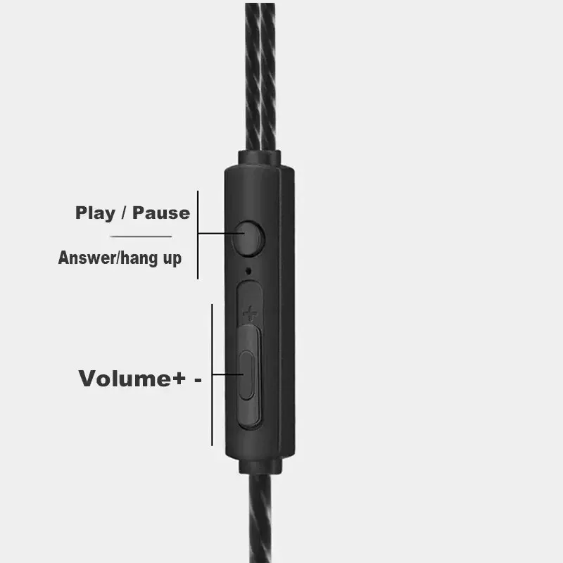 3.5mm Wired Headphones In Ear Headset Wired Earphones with Microphone Bass HiFi Stereo Earbuds Sports In-line Control For Phones - Image 3