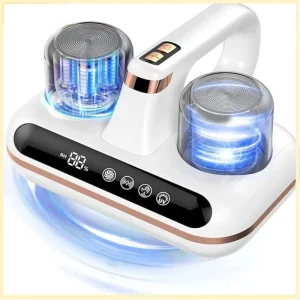 10Kpa Bed Mite Vacuum Cleaner 5-in-1 Cordless UV-C Light Ultrasonic Technology Strong Suction Low Noise for Dust Pet Hair
