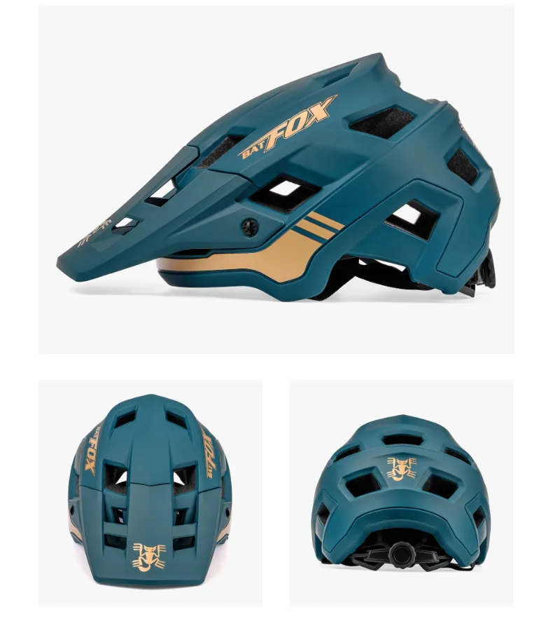 BATFOX Bike Helmet men's bicycle helmet MTB casco bicicleta Mountain bike casco ciclismo hombre Matte black cycling helmets - Image 6