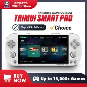 Trimui Smart Pro Handheld Game Console 4.96”IPS Screen Linux System Joystick RGB Lighting Smartpro Retro Video Game Player Gift