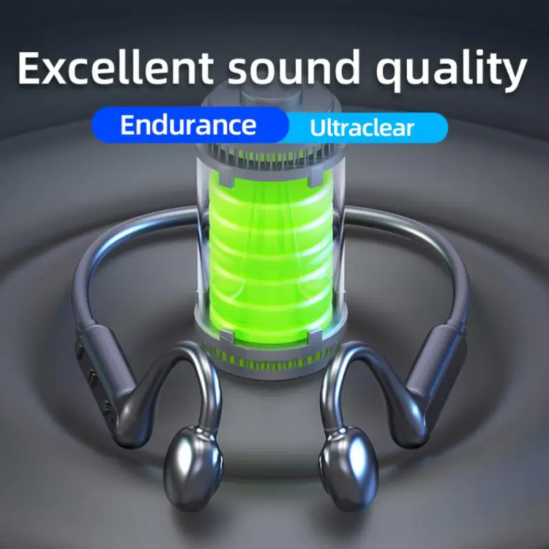 Ks15 Bluetooth Earphone Neck Mounted Wireless Bluetooth With High Battery Power Sound Conduction And Long Battery Life - Image 2
