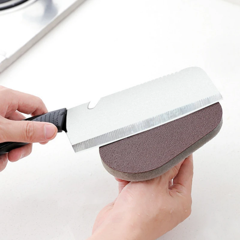 Magic Emery Sponge Brush Wipe Eraser Cleaner Kitchen Bath Rust Strong Decontamination Cleaning Tools With Handle Household Tools - Image 2