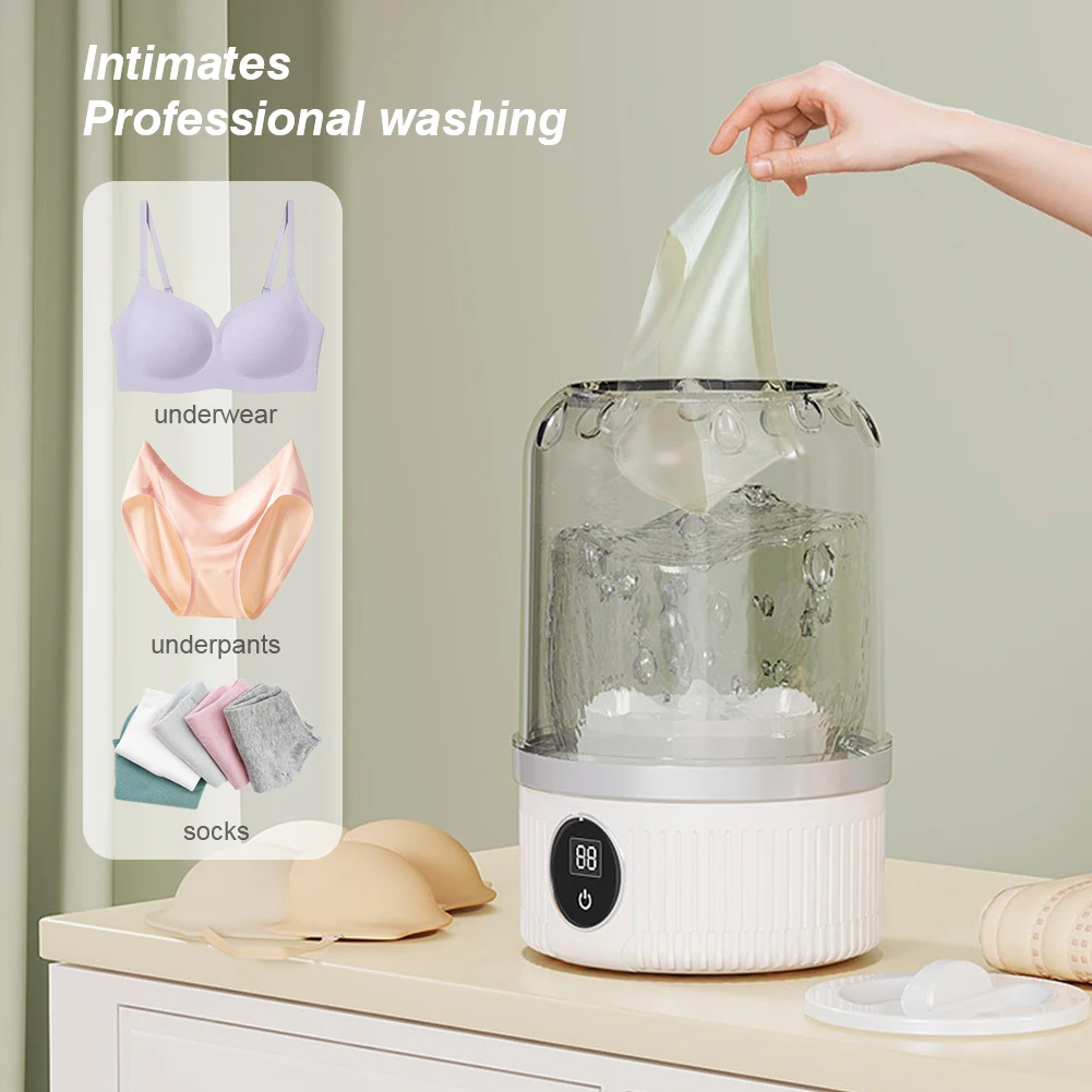 Mini Underwear Washer Rechargeable 1L Electric Socks Washing Machine Household Small Wireless Portable Laundry Underwear Cleaner - Image 3