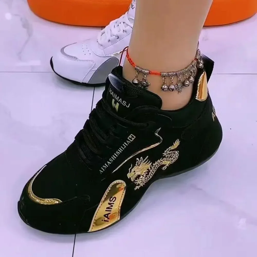Women Designer Sneakers 2024 Summer Leather Waterproof Casual Sports Shoes Women Lightweight Breathable Non-slip Platform Shoes - Image 4