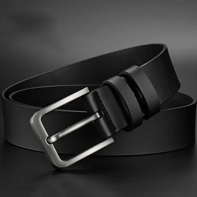 New Business Leisure Men's Alloy Square Pin Buckle Belts Male Famous Brand Luxury Designer Pu Leather Jeans Belts for Men - Image 2