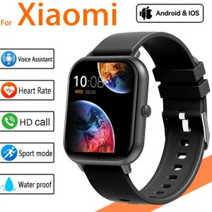 For Xiaomi 2025 New Smart Watch Men Bluetooth Call Fitness Tracker Heart Rate IP68 Waterproof Smart Watch Men Women IOS Android