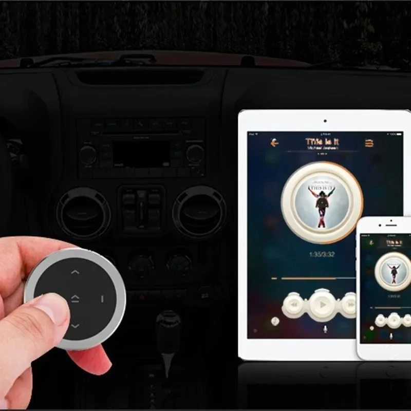 kebidu Steering Wheel Music Player Wireless Bluetooth Remote Control Media Button Multimedia for Android IOS Smartphone Car Kit - Image 5