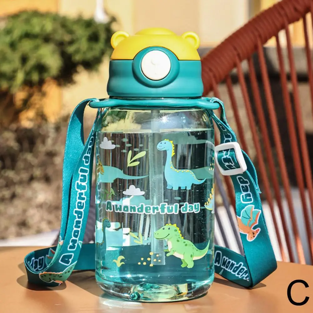 Cute Kids Water Bottle with Straw Free BPA Leakproof Outdoor Portable Children's Cups School Water Bottle for Children Q9Z4 - Image 2