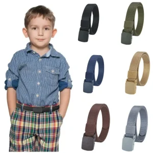 New Kids Belt Military Unisex Automatic Buckle Nylon Belt Outdoor Tactical Canvas-90cm