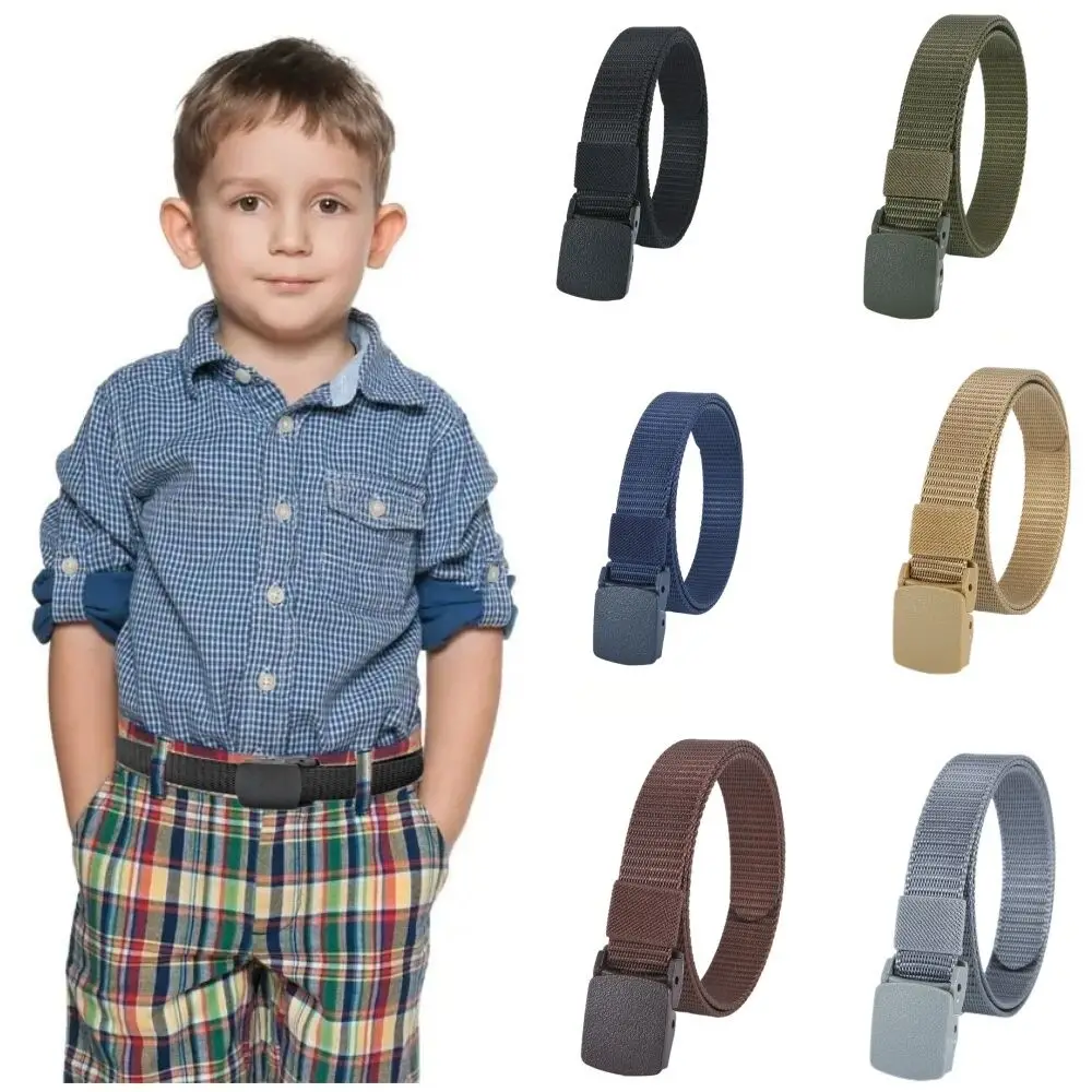 New Kids Belt Military Unisex Automatic Buckle Nylon Belt Outdoor Tactical Canvas-90cm
