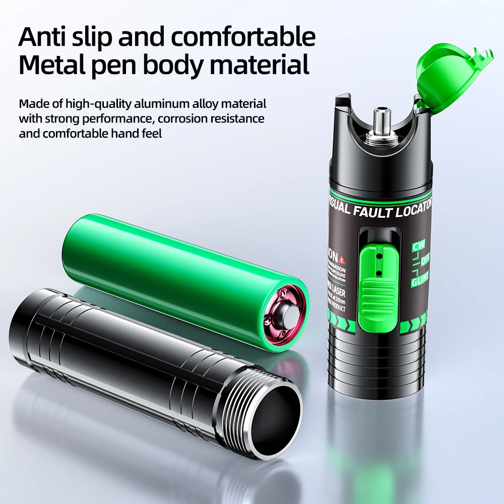 SAIVXIAN Visual fault locator Rechargeable Fiber Optic Green Light Pen 15/30MW Fiber Optic Tester Strong Light Passage Pen Test - Image 4